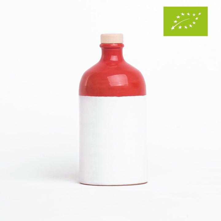 Rote Keramik mit Bio-EVO-Öl